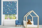 Cath Kidston Planes Mid Blue - Designer Roman Blind