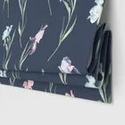 Laura Ashley Hawling Irises Midnight Navy Motorised Blinds Uk