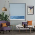 Luxe Smokey Blue Cordless Roller Blind