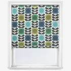 Orla Kiely Spot Flower Stem Blue And Green Roman Blind