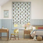 Mickey Stripe Chalk Blue Roman Blind