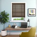 Fired Walnut Wooden Blinds 50mm Slats Coffee Ladder Tapes