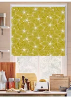 Starflower Mustard Floral Roller Blind