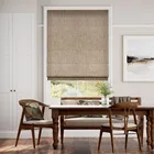 Electric Eternity Linen Biscuit Roman Blind