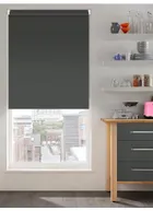 Clifftop Grey Blackout Grip Fit® No Drill Roller Blind