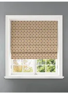 Quant Burnt Umber Retro Floral Roman Blind