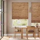 Electric Loreto Walnut Roman Blind