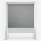 Leniro Blackout Dove Grey & Grey Double Roller Blind