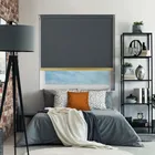 Bedtime Anthracite Gold Bottom Bar Roller Blind