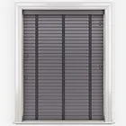 Opulence Storm Grey With Anthracite Tapes Wooden Venetian Blind