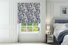 Botanic Navy - Floral Pattern Roman Blind