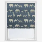 Prairie Animals Denim Roman Blind