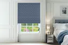 Warwick Blue - Patterned Roman Blind