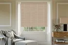 Morgan 50 Desert Oak - 50mm Slat Wooden Blind Light Beige Tape
