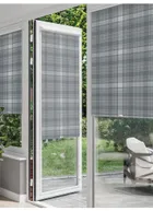 Wallace Check Stone Grey Perfect Fit Roller Blind
