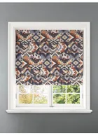 Sullivan Indigo Ikat Pattern Roman Blind