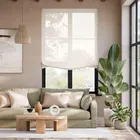Madagascar Voile Neutral Relaxed Roman Blind