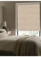 Linen Beige Blackout Cordless Spring Loaded Roller Blind