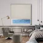 Bedtime Cream Chrome Bottom Bar Cordless Roller Blind
