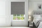Hastings Grey - Designer Basketweave Roman Blind