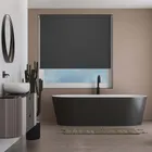 Shower Safe Black Cordless Roller Blind