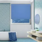 Shower Safe Blue No Drill Roller Blind
