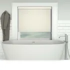 Shower Safe Butter Cream No Drill Roller Blind