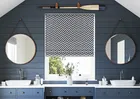 Chevron Stripe Navy - Twist&fit Roman Blind