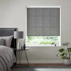 Insta Fit No Drill Azalea Texture Charcoal Roller Blinds - Fit In 30 S