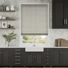 Candy Stripes Pewter Roman Blind