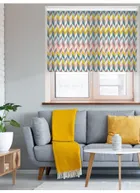 Mid Century Chevrons Daylight Cordless Spring Loaded Roller Blind