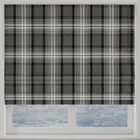 Highland Check Made To Measure Roman Blind Charcoal
