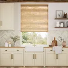 Click2go Autumn Oak Wooden Blind - 50mm Slat