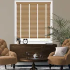 50mm Natural Oak & Chalk Faux Wood Blinds