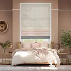Strata Stripe Voile Opal Roman Blind