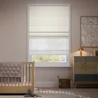Electric Sedona Eggshell & Cloud White Double Roman Blind