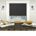 Origin Black Gold Bottom Bar Roller Blind