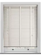 Off White Taped Real Wood Blind