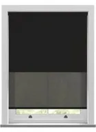 Como Drama & Nico Black Double Roller Blind