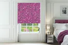 Sara Miller Butterflies & Trellis Purple - Designer Floral Roman Blind