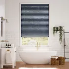 Premium Sleek Midnight Blue Faux Wood Blind - 50mm Slat