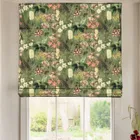 Linda Barker Grandi Floral Velvet Made To Measure Roman Blind Sage
