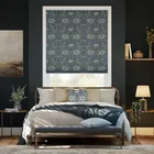 William Morris Duoshade Honeysuckle & Tulip Grey Blue Thermal Blind