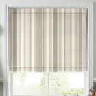 Laura Ashley Awning Stripe Made To Measure Roman Blind Dove Grey