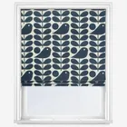 Orla Kiely Early Bird Dark Marine Roman Blind