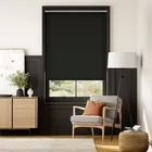 Electric Chromium Thermal Blackout Black Roller Blind