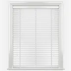 Designer Pure White With Tapes Wooden Venetian Blind