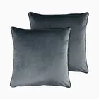 Athena Velvet Smoke & Onyx Cushion
