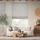 Juno Voile Smoke Grey Roman Blind