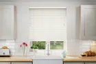 Nordic Chalk White Fine Grain - 50mm Slat Faux Wooden Blind
